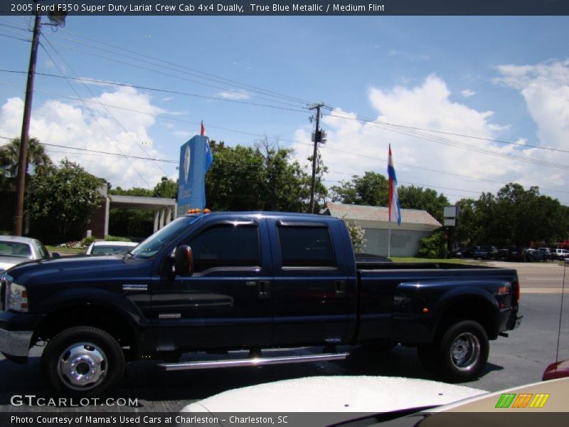 True Blue Metallic / Medium Flint 2005 Ford F350 Super Duty Lariat Crew Cab 4x4 Dually