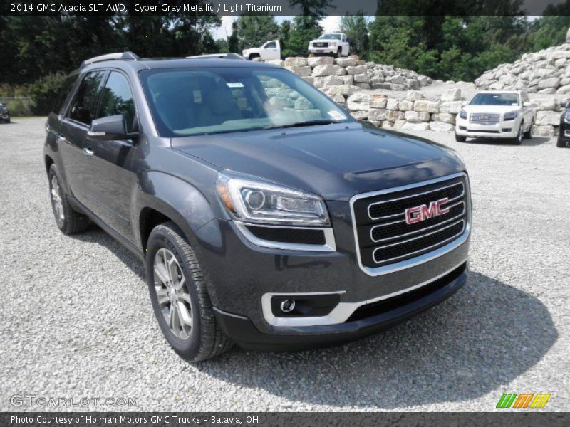 Cyber Gray Metallic / Light Titanium 2014 GMC Acadia SLT AWD