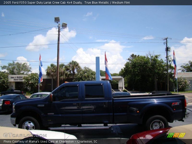 True Blue Metallic / Medium Flint 2005 Ford F350 Super Duty Lariat Crew Cab 4x4 Dually