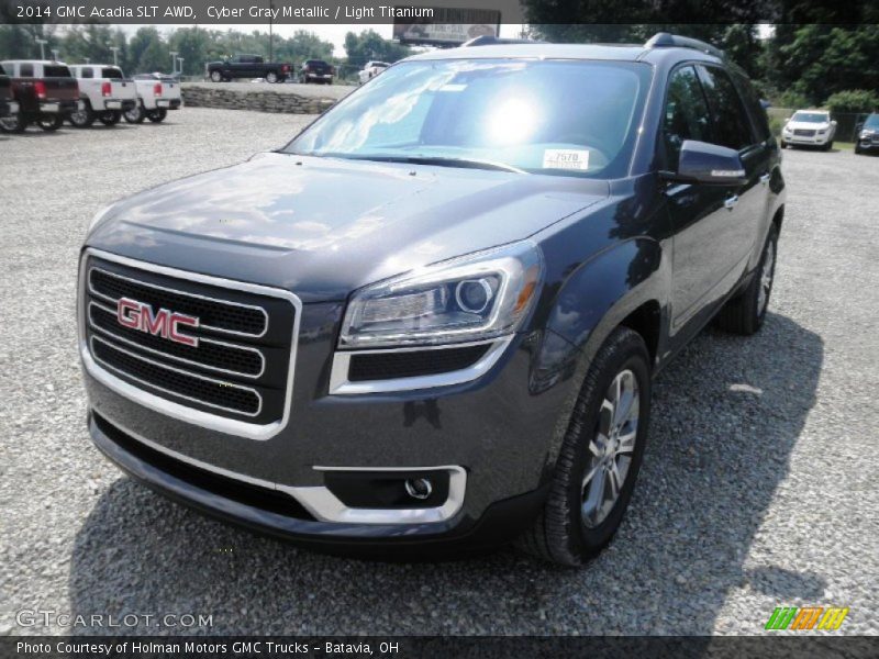 Cyber Gray Metallic / Light Titanium 2014 GMC Acadia SLT AWD