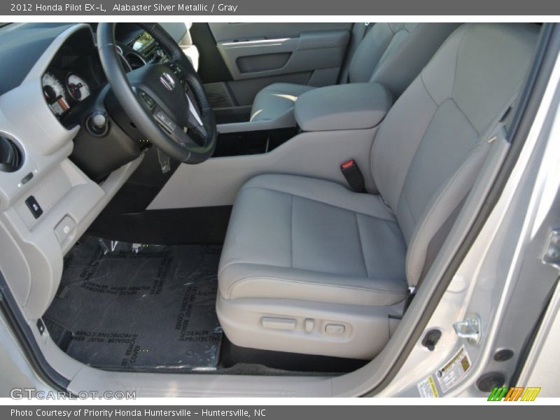 Alabaster Silver Metallic / Gray 2012 Honda Pilot EX-L