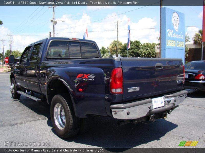 True Blue Metallic / Medium Flint 2005 Ford F350 Super Duty Lariat Crew Cab 4x4 Dually