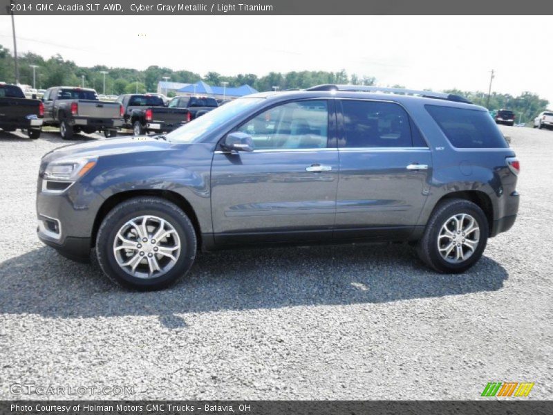 Cyber Gray Metallic / Light Titanium 2014 GMC Acadia SLT AWD