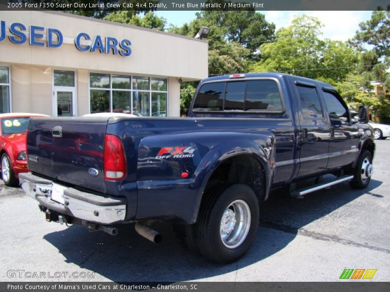 True Blue Metallic / Medium Flint 2005 Ford F350 Super Duty Lariat Crew Cab 4x4 Dually