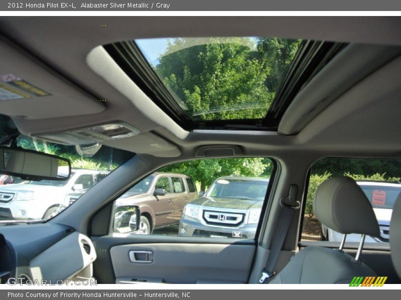Alabaster Silver Metallic / Gray 2012 Honda Pilot EX-L