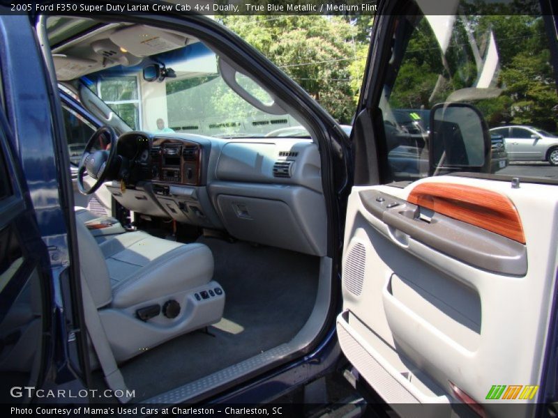 True Blue Metallic / Medium Flint 2005 Ford F350 Super Duty Lariat Crew Cab 4x4 Dually