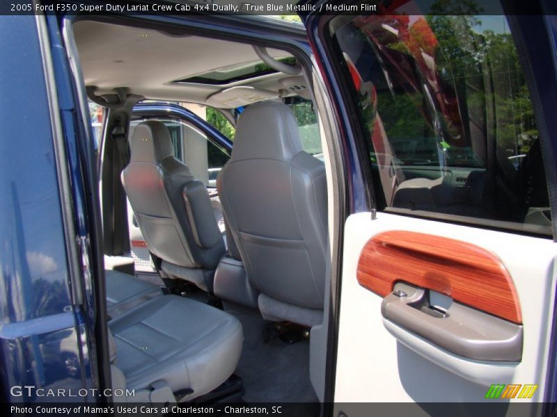True Blue Metallic / Medium Flint 2005 Ford F350 Super Duty Lariat Crew Cab 4x4 Dually
