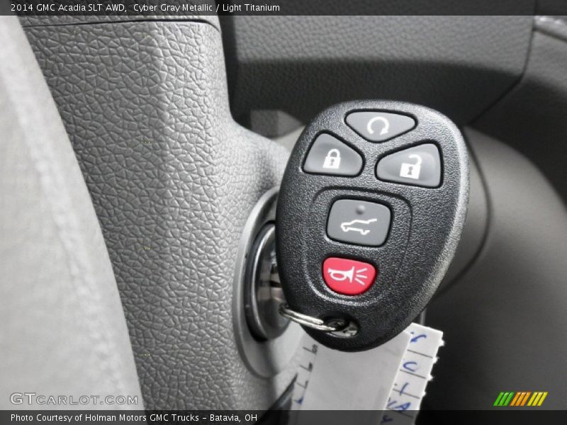 Cyber Gray Metallic / Light Titanium 2014 GMC Acadia SLT AWD