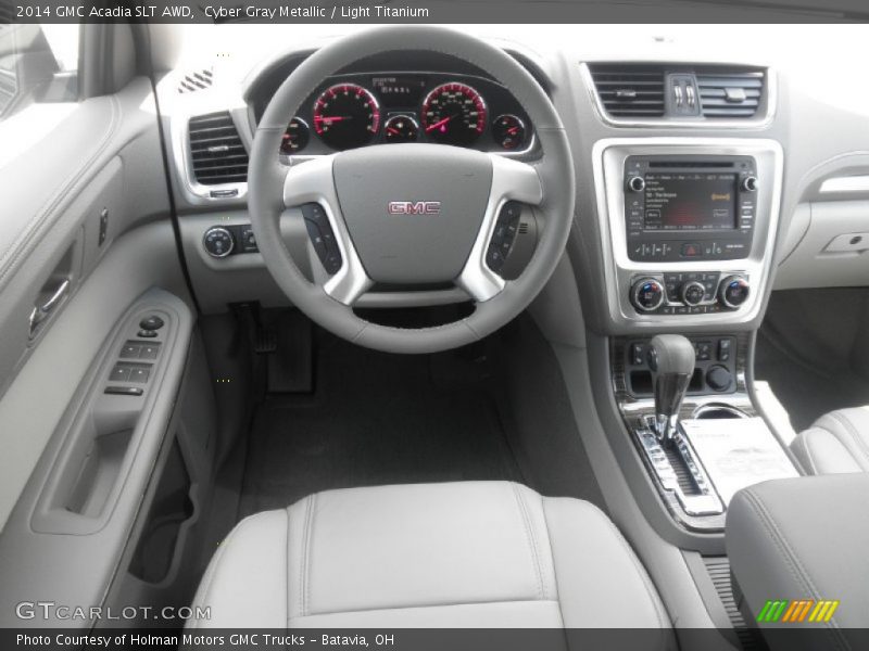 Cyber Gray Metallic / Light Titanium 2014 GMC Acadia SLT AWD