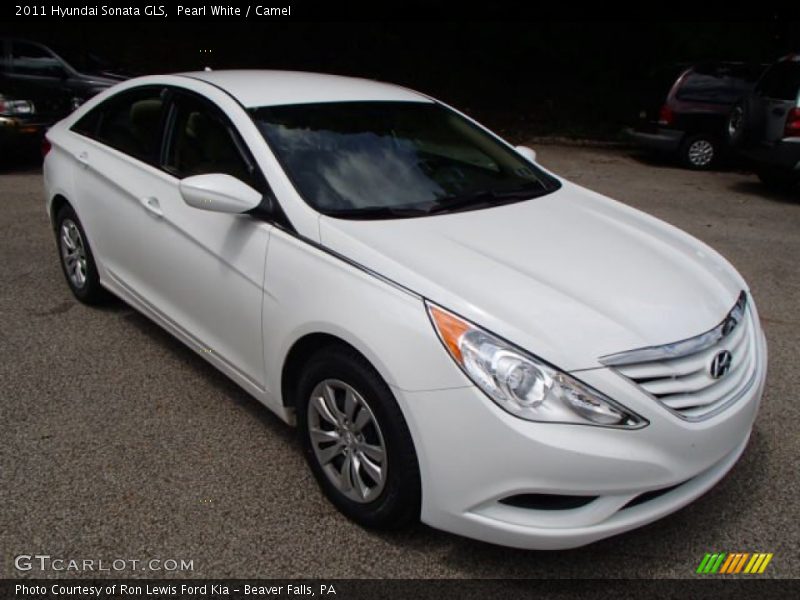 Pearl White / Camel 2011 Hyundai Sonata GLS