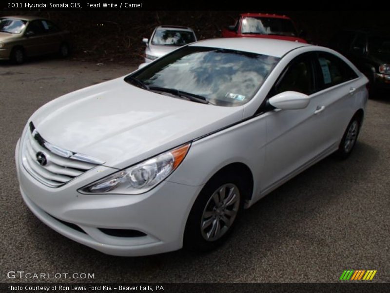 Pearl White / Camel 2011 Hyundai Sonata GLS