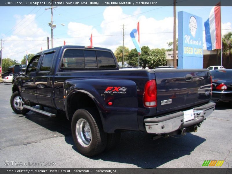 True Blue Metallic / Medium Flint 2005 Ford F350 Super Duty Lariat Crew Cab 4x4 Dually