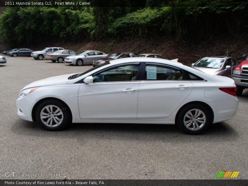 Pearl White / Camel 2011 Hyundai Sonata GLS