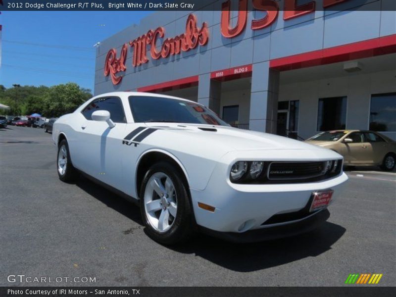 Bright White / Dark Slate Gray 2012 Dodge Challenger R/T Plus