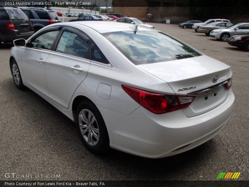 Pearl White / Camel 2011 Hyundai Sonata GLS