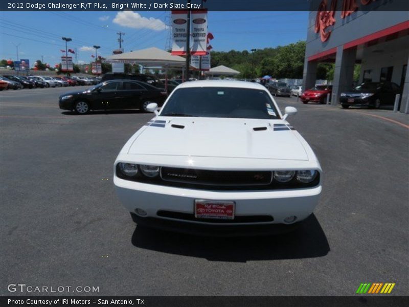 Bright White / Dark Slate Gray 2012 Dodge Challenger R/T Plus