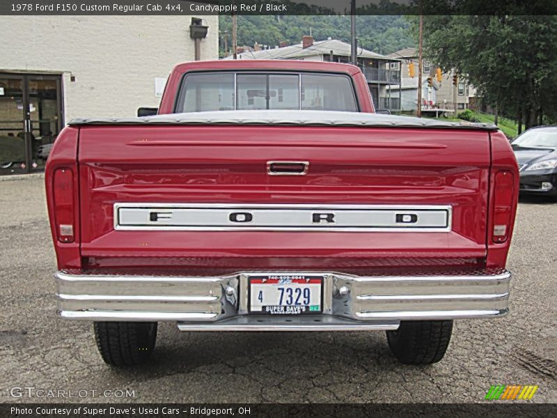 Candyapple Red / Black 1978 Ford F150 Custom Regular Cab 4x4