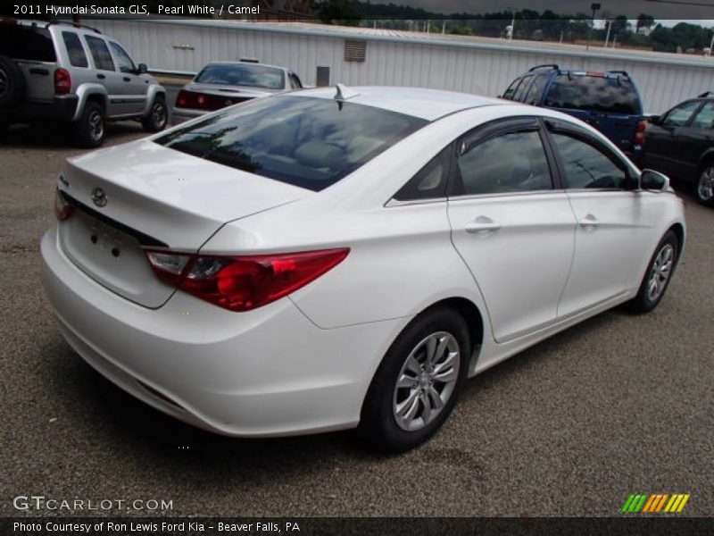 Pearl White / Camel 2011 Hyundai Sonata GLS