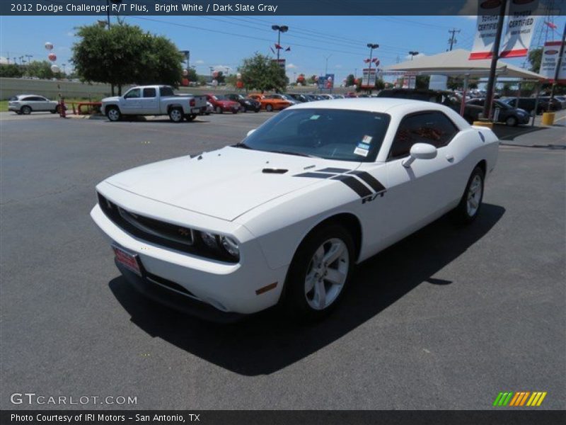 Bright White / Dark Slate Gray 2012 Dodge Challenger R/T Plus