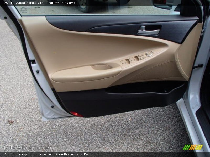 Pearl White / Camel 2011 Hyundai Sonata GLS