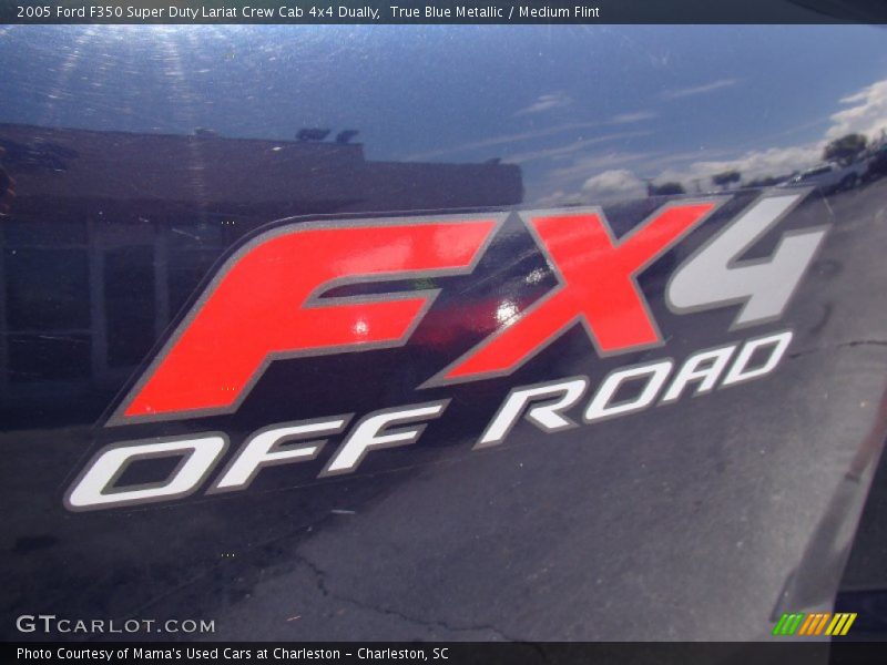 True Blue Metallic / Medium Flint 2005 Ford F350 Super Duty Lariat Crew Cab 4x4 Dually