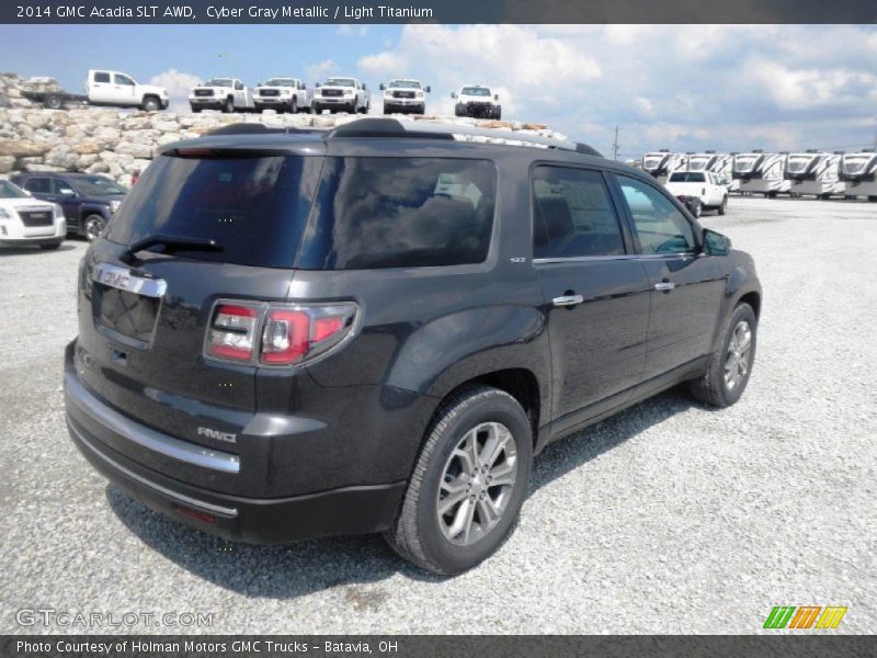 Cyber Gray Metallic / Light Titanium 2014 GMC Acadia SLT AWD