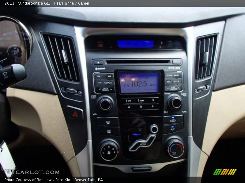 Pearl White / Camel 2011 Hyundai Sonata GLS