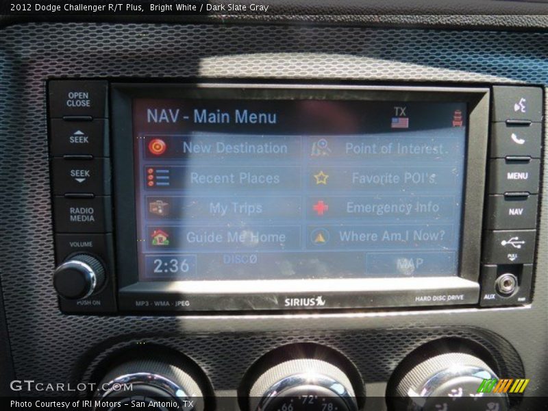 Bright White / Dark Slate Gray 2012 Dodge Challenger R/T Plus