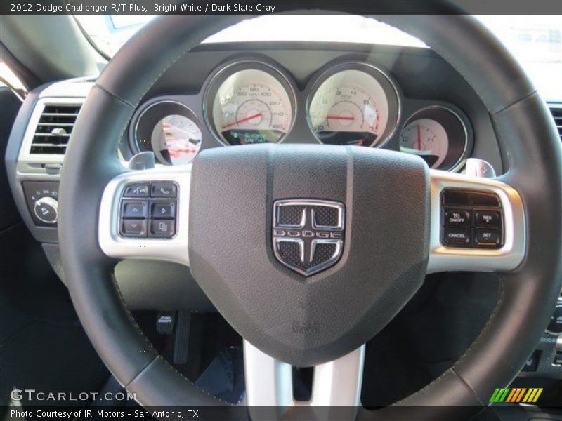 Bright White / Dark Slate Gray 2012 Dodge Challenger R/T Plus