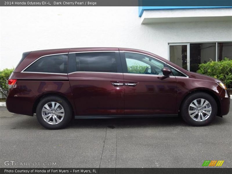 Dark Cherry Pearl / Beige 2014 Honda Odyssey EX-L