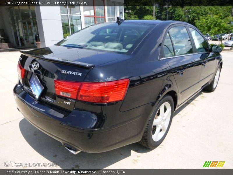Ebony Black / Gray 2009 Hyundai Sonata SE V6