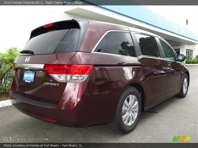 Dark Cherry Pearl / Beige 2014 Honda Odyssey EX-L