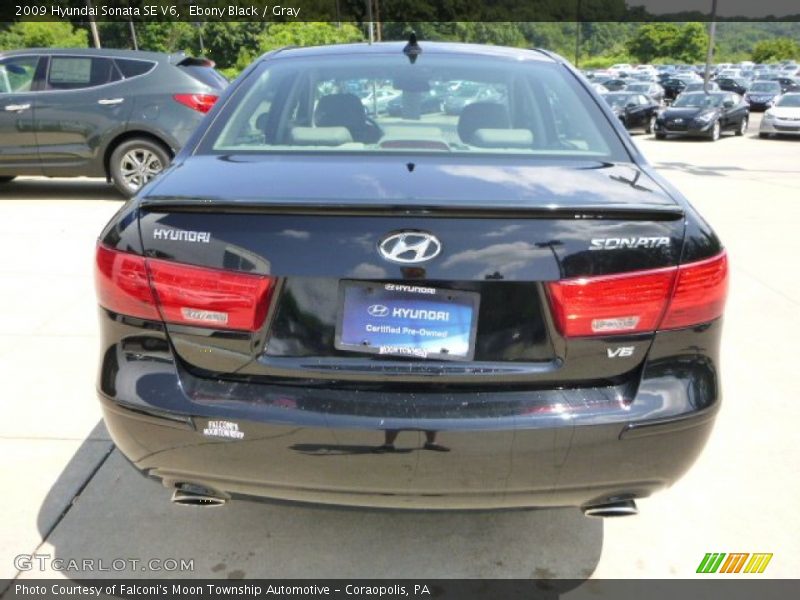 Ebony Black / Gray 2009 Hyundai Sonata SE V6