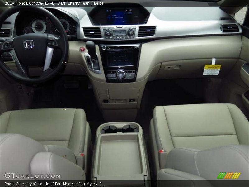 Dark Cherry Pearl / Beige 2014 Honda Odyssey EX-L