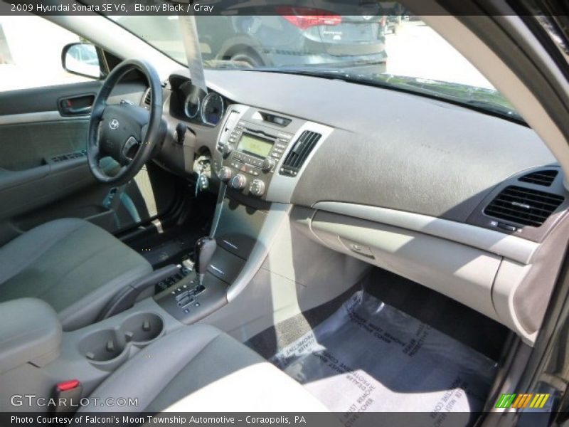 Ebony Black / Gray 2009 Hyundai Sonata SE V6