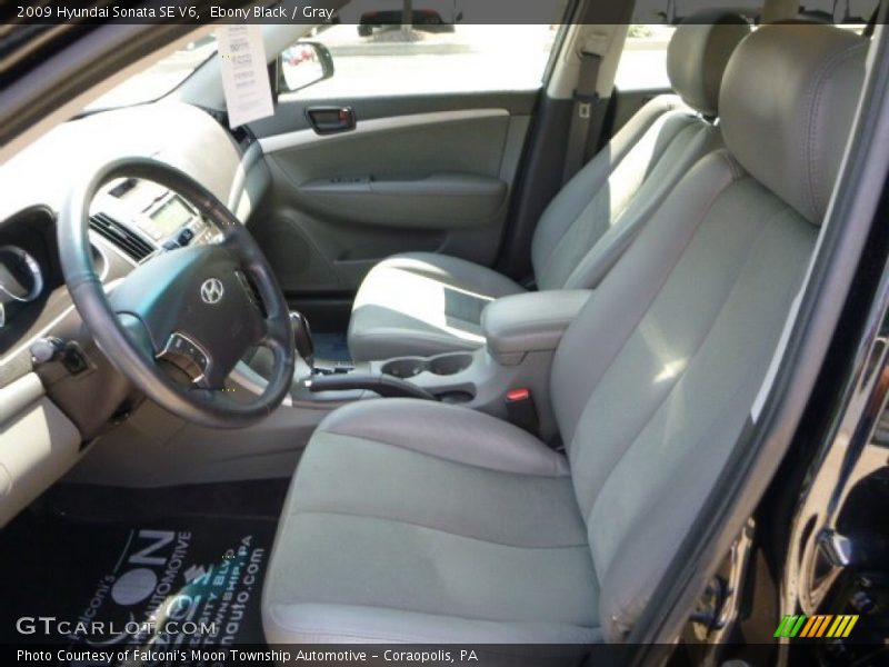 Ebony Black / Gray 2009 Hyundai Sonata SE V6