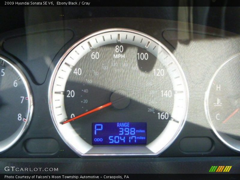Ebony Black / Gray 2009 Hyundai Sonata SE V6