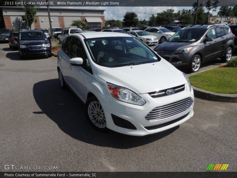 White Platinum / Medium Light Stone 2013 Ford C-Max Hybrid SE