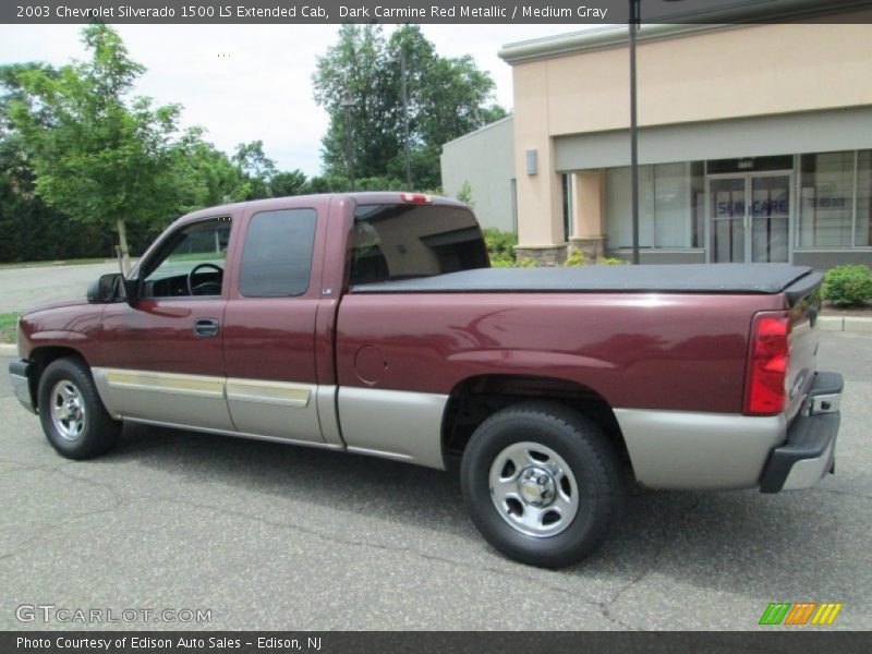 Dark Carmine Red Metallic / Medium Gray 2003 Chevrolet Silverado 1500 LS Extended Cab