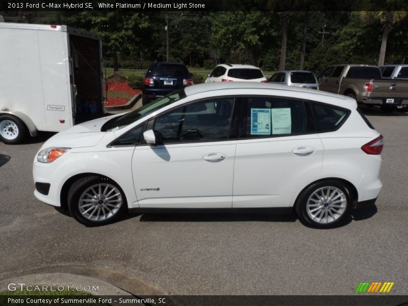 White Platinum / Medium Light Stone 2013 Ford C-Max Hybrid SE