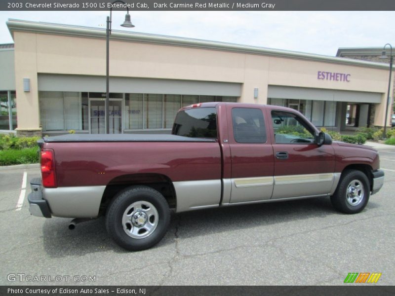 Dark Carmine Red Metallic / Medium Gray 2003 Chevrolet Silverado 1500 LS Extended Cab
