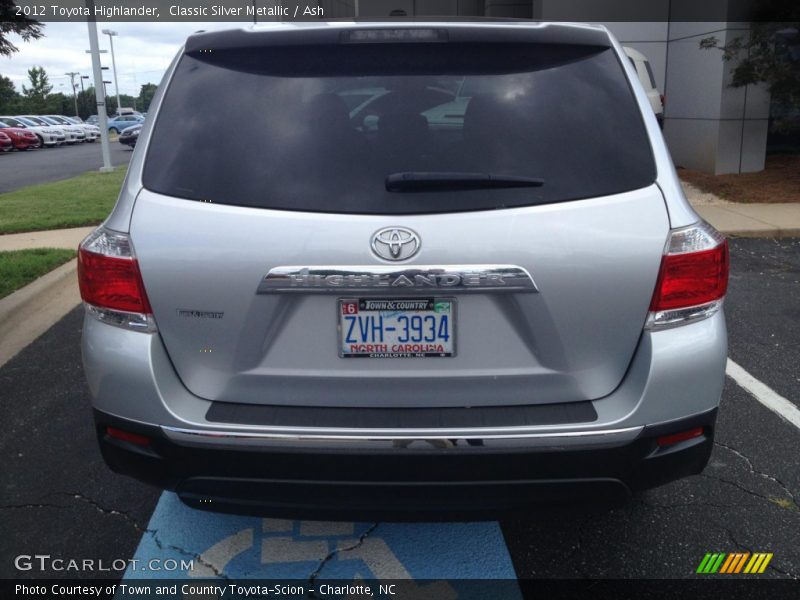 Classic Silver Metallic / Ash 2012 Toyota Highlander