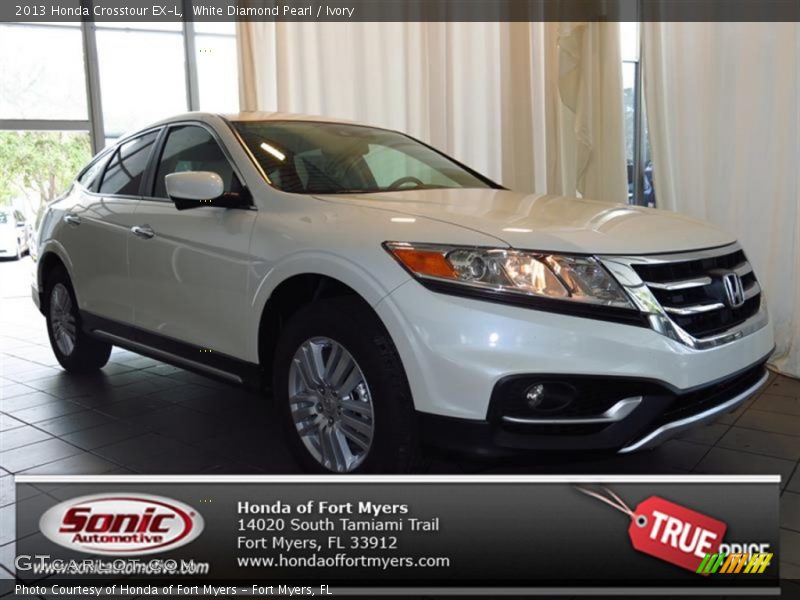 White Diamond Pearl / Ivory 2013 Honda Crosstour EX-L