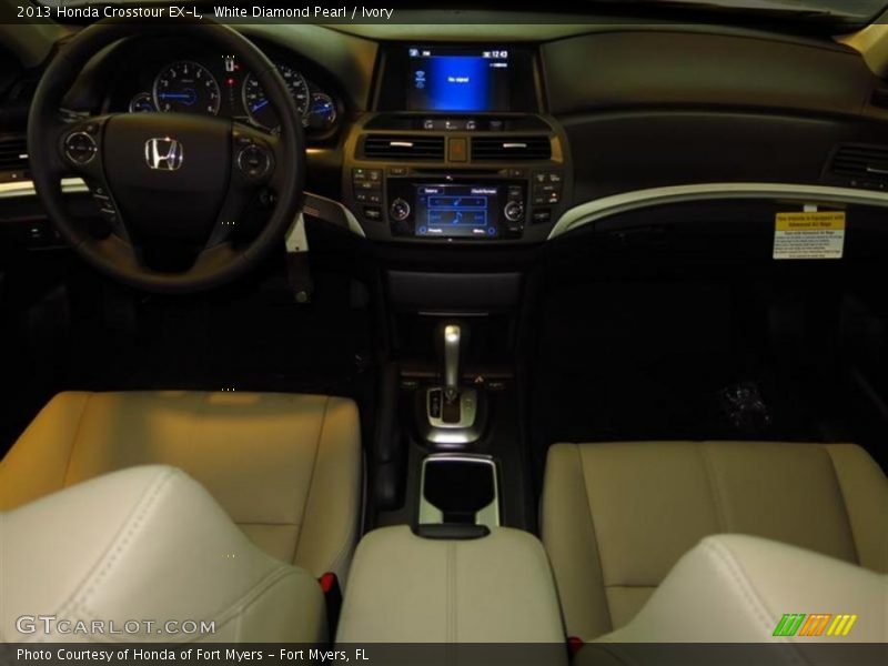 White Diamond Pearl / Ivory 2013 Honda Crosstour EX-L