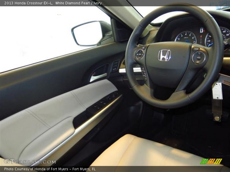 White Diamond Pearl / Ivory 2013 Honda Crosstour EX-L