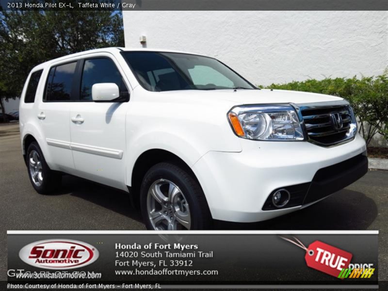 Taffeta White / Gray 2013 Honda Pilot EX-L