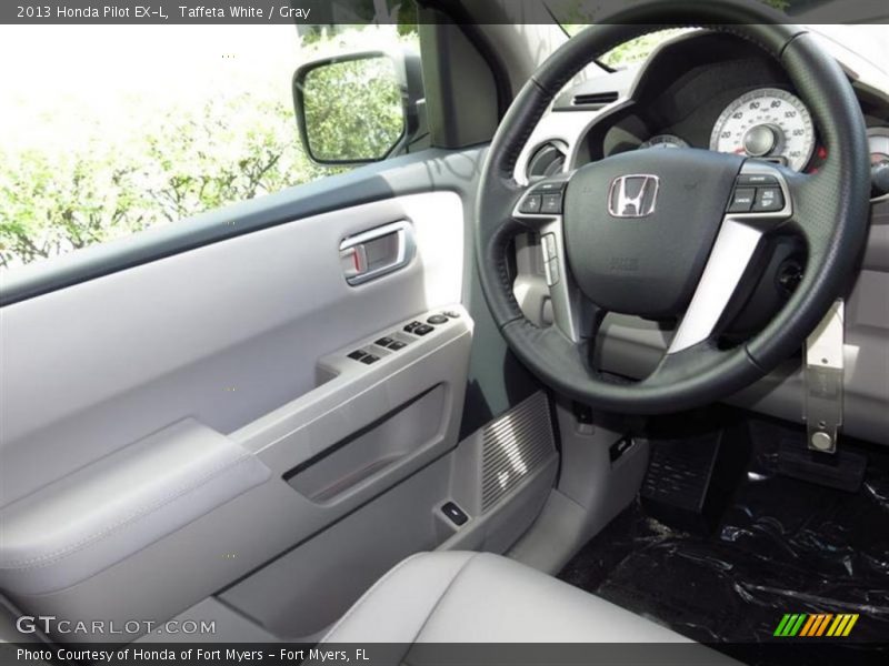Taffeta White / Gray 2013 Honda Pilot EX-L