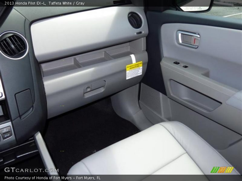 Taffeta White / Gray 2013 Honda Pilot EX-L