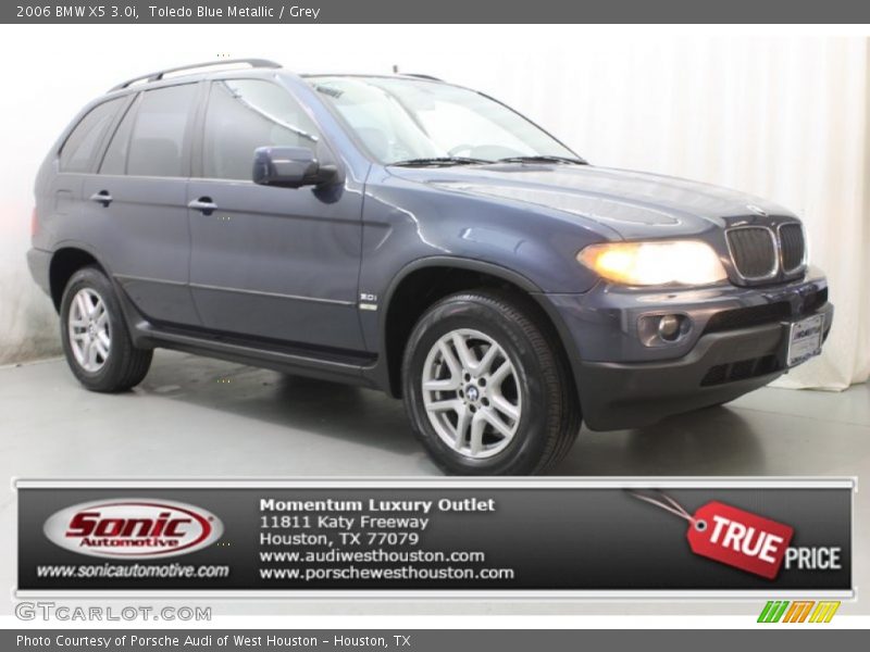 Toledo Blue Metallic / Grey 2006 BMW X5 3.0i