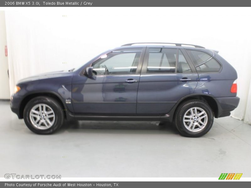 Toledo Blue Metallic / Grey 2006 BMW X5 3.0i